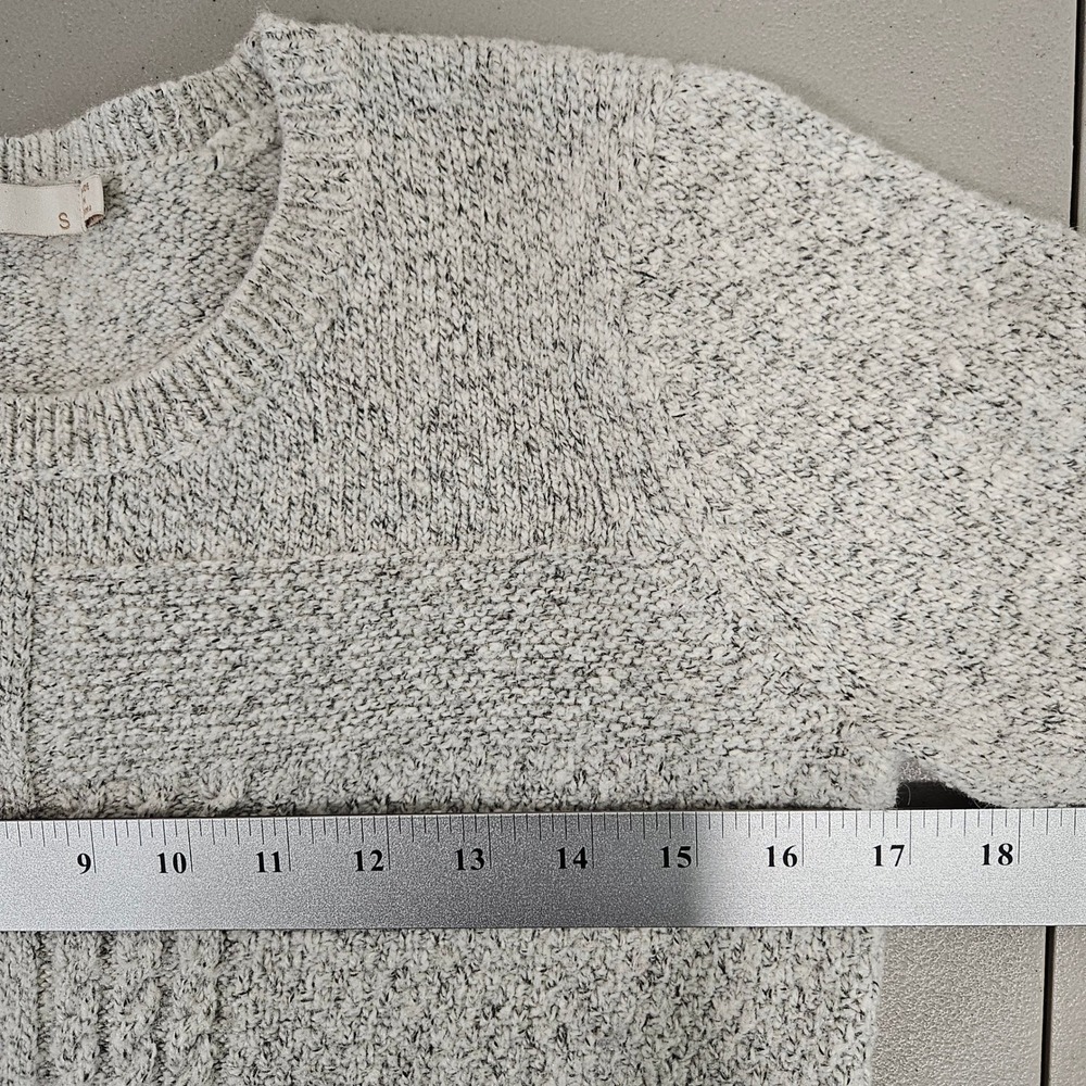 Prana Womens Nolan Gray Cable Knit Long Sleeve Sweater Granola Gorpcore Speckled - Picture 9 of 11